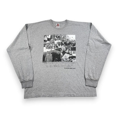90s 00s キング牧師 Tシャツ ロンT 長袖 偉人 USA製 Dr. Martin Luther King グレー XL o-u-2505-001