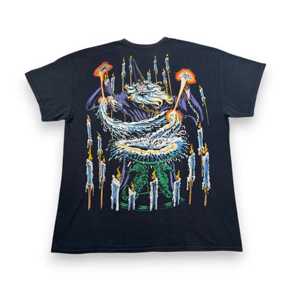 00s LIQUID BLUE リキッドブルー ウィザード WIZARD 魔法使い 黒 総柄 Tシャツ o-t-2505-001