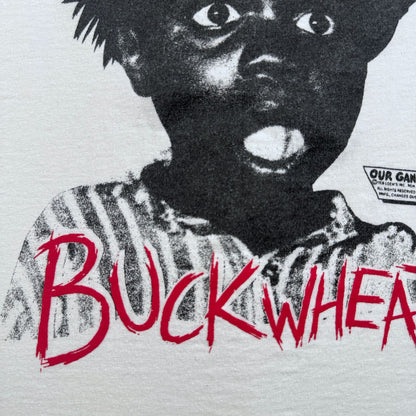 80s 90s BUCKWHEAT our gang Tシャツ 映画T ムービー THE LITTEL RASCALS changes L 白 USA製 シングルステッチ m-t-2505-020