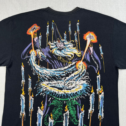 00s LIQUID BLUE リキッドブルー ウィザード WIZARD 魔法使い 黒 総柄 Tシャツ o-t-2505-001
