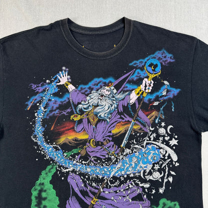 00s LIQUID BLUE リキッドブルー ウィザード WIZARD 魔法使い 黒 総柄 Tシャツ o-t-2505-001