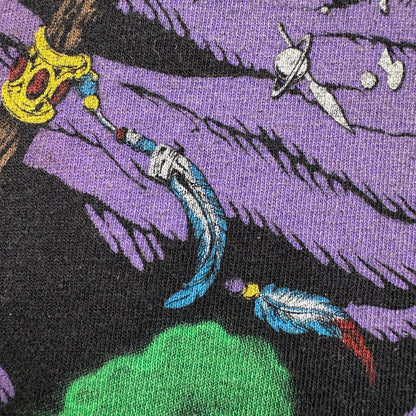 00s LIQUID BLUE リキッドブルー ウィザード WIZARD 魔法使い 黒 総柄 Tシャツ o-t-2505-001