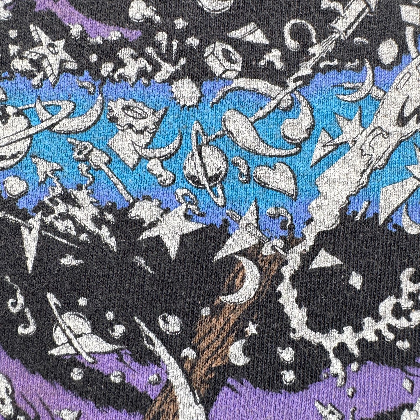 00s LIQUID BLUE リキッドブルー ウィザード WIZARD 魔法使い 黒 総柄 Tシャツ o-t-2505-001