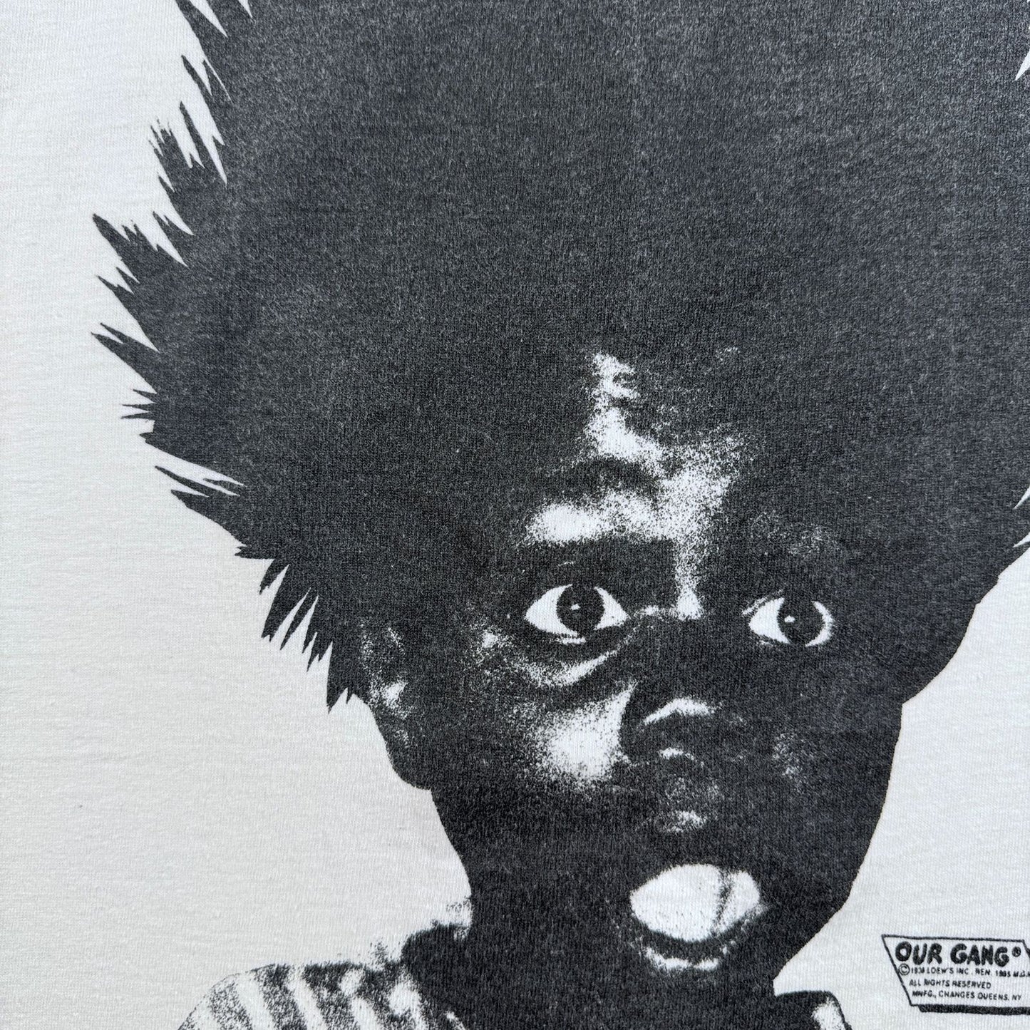 80s 90s BUCKWHEAT our gang Tシャツ 映画T ムービー THE LITTEL RASCALS changes L 白 USA製 シングルステッチ m-t-2505-020