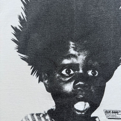80s 90s BUCKWHEAT our gang Tシャツ 映画T ムービー THE LITTEL RASCALS changes L 白 USA製 シングルステッチ m-t-2505-020