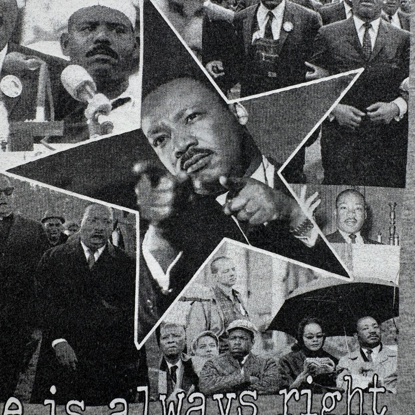 90s 00s キング牧師 Tシャツ ロンT 長袖 偉人 USA製 Dr. Martin Luther King グレー XL o-u-2505-001