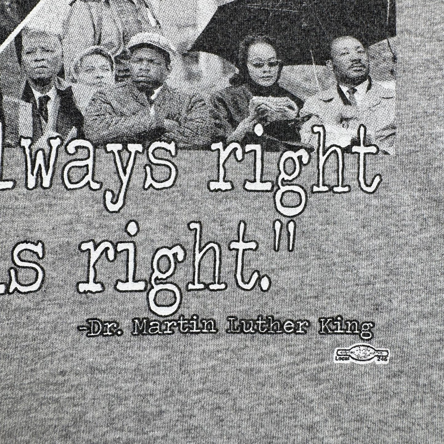 90s 00s キング牧師 Tシャツ ロンT 長袖 偉人 USA製 Dr. Martin Luther King グレー XL o-u-2505-001