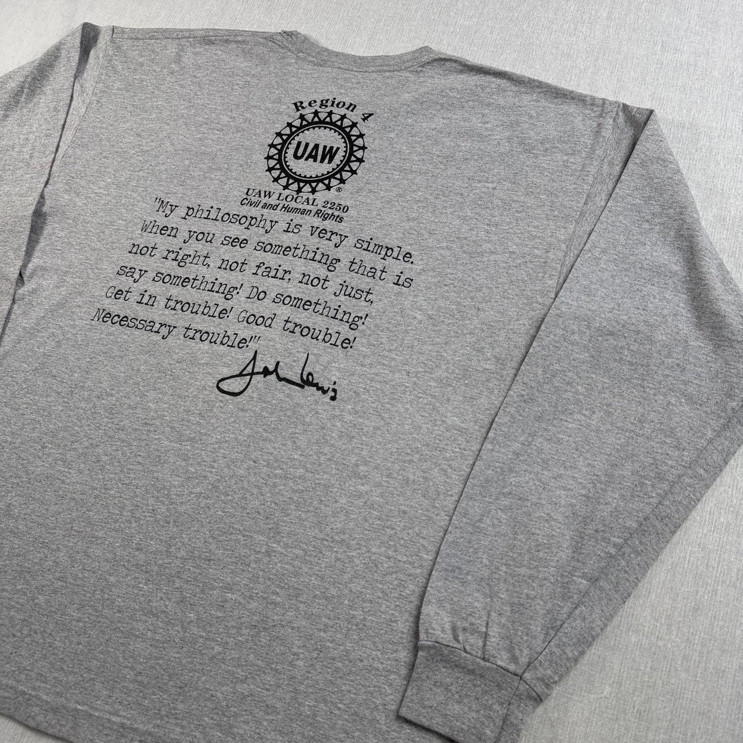 90s 00s キング牧師 Tシャツ ロンT 長袖 偉人 USA製 Dr. Martin Luther King グレー XL o-u-2505-001