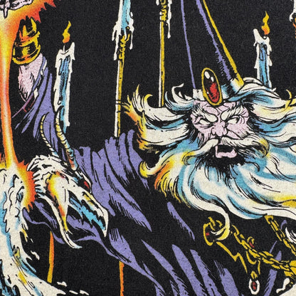 00s LIQUID BLUE リキッドブルー ウィザード WIZARD 魔法使い 黒 総柄 Tシャツ o-t-2505-001