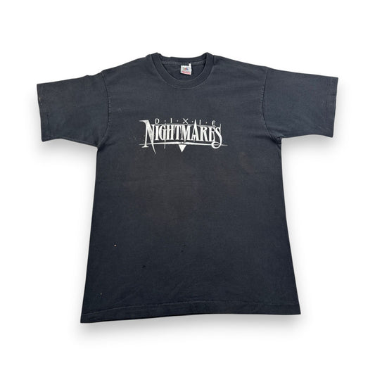 90s Tシャツ USA製 Dixie Nightmares ナイトメア 黒 シングルステッチ o-u-2505-002