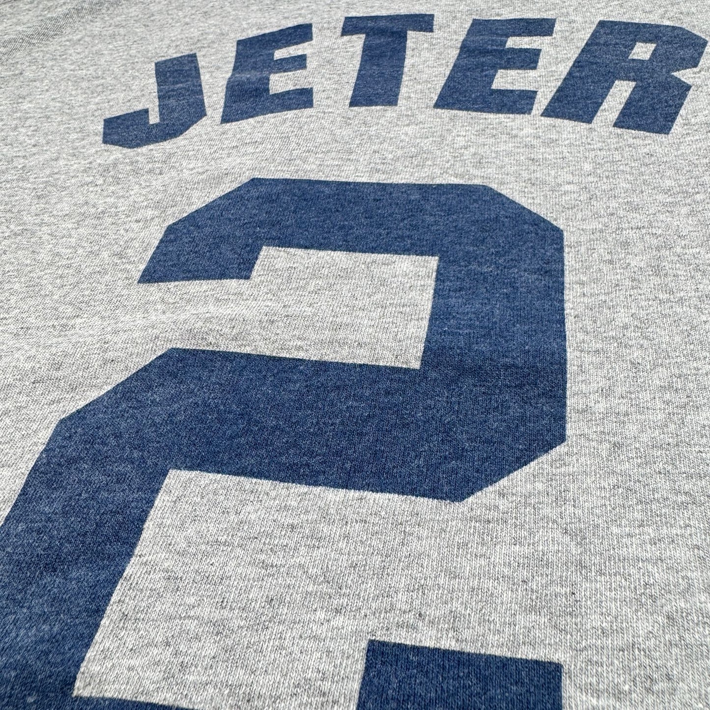 90s 00s ヤンキース Tシャツ MLB JETER デレクジーター ニューヨーク メジャー 紺 背番号2 o-u-2505-003