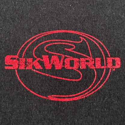 00s sik world Tシャツ メッセージT I love big fake tits 2004 黒 sikworld ストリート o-u-2505-005