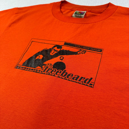 90s 00s Tシャツ オレンジ 卓球 treebeard フルーツオブザルーム カナダ製 o-u-2505-006