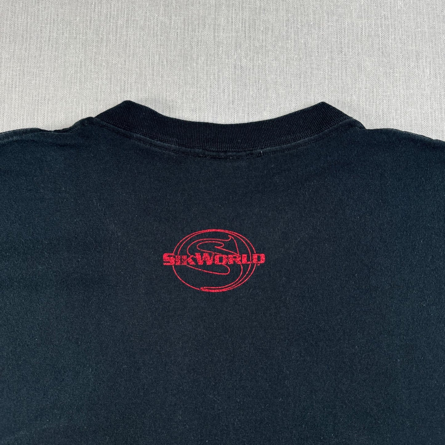 00s sik world Tシャツ メッセージT I love big fake tits 2004 黒 sikworld ストリート o-u-2505-005