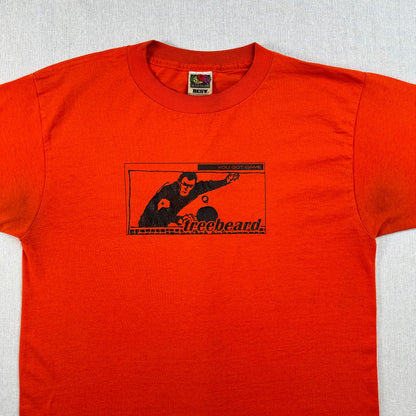 90s 00s Tシャツ オレンジ 卓球 treebeard フルーツオブザルーム カナダ製 o-u-2505-006