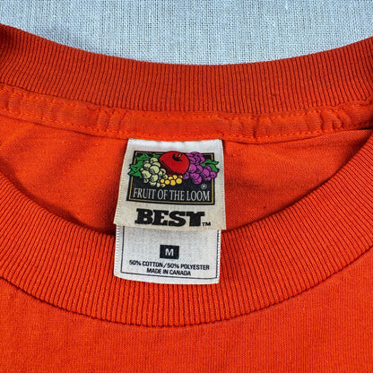 90s 00s Tシャツ オレンジ 卓球 treebeard フルーツオブザルーム カナダ製 o-u-2505-006