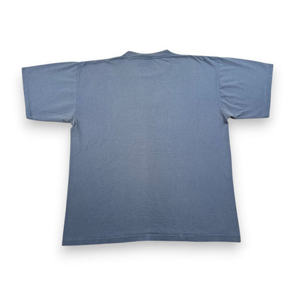 00s Tシャツ ブラックバス フィッシング バス釣り west vergin 青 USA製 XL シングルステッチ くすみカラー o-u-2505-007