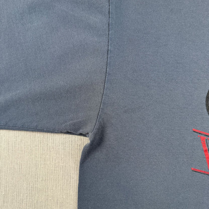 00s Tシャツ ブラックバス フィッシング バス釣り west vergin 青 USA製 XL シングルステッチ くすみカラー o-u-2505-007