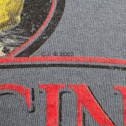 00s Tシャツ ブラックバス フィッシング バス釣り west vergin 青 USA製 XL シングルステッチ くすみカラー o-u-2505-007
