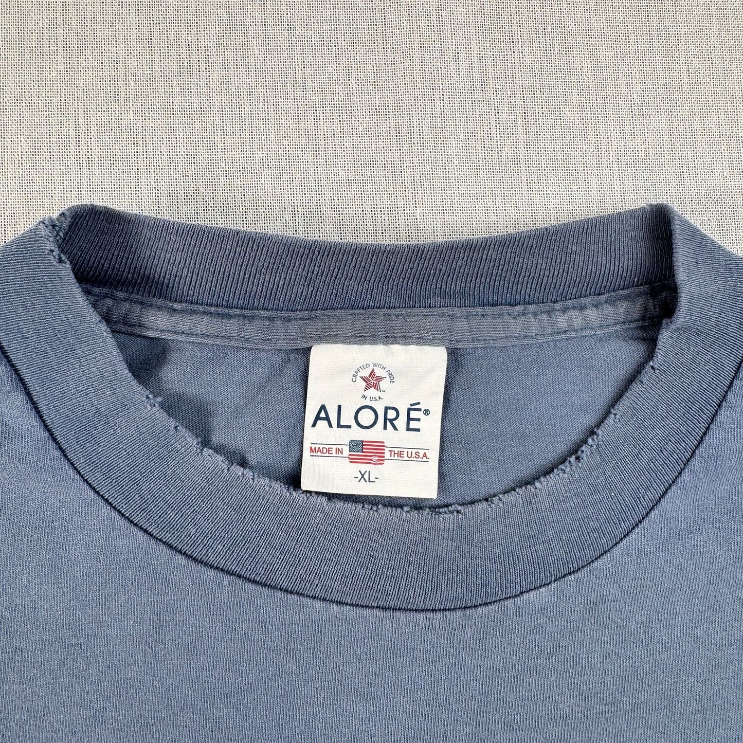 00s Tシャツ ブラックバス フィッシング バス釣り west vergin 青 USA製 XL シングルステッチ くすみカラー o-u-2505-007