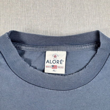 00s Tシャツ ブラックバス フィッシング バス釣り west vergin 青 USA製 XL シングルステッチ くすみカラー o-u-2505-007