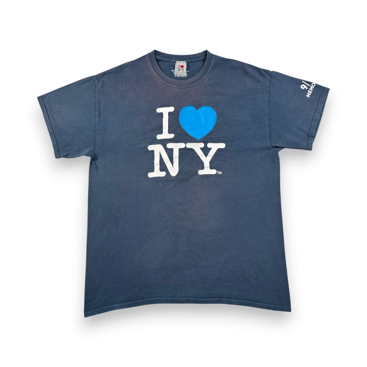 I LOVE NY アイラブニューヨーク 911 メモリアル ネイビー ハート Tシャツ L 2011 o-u-2505-011