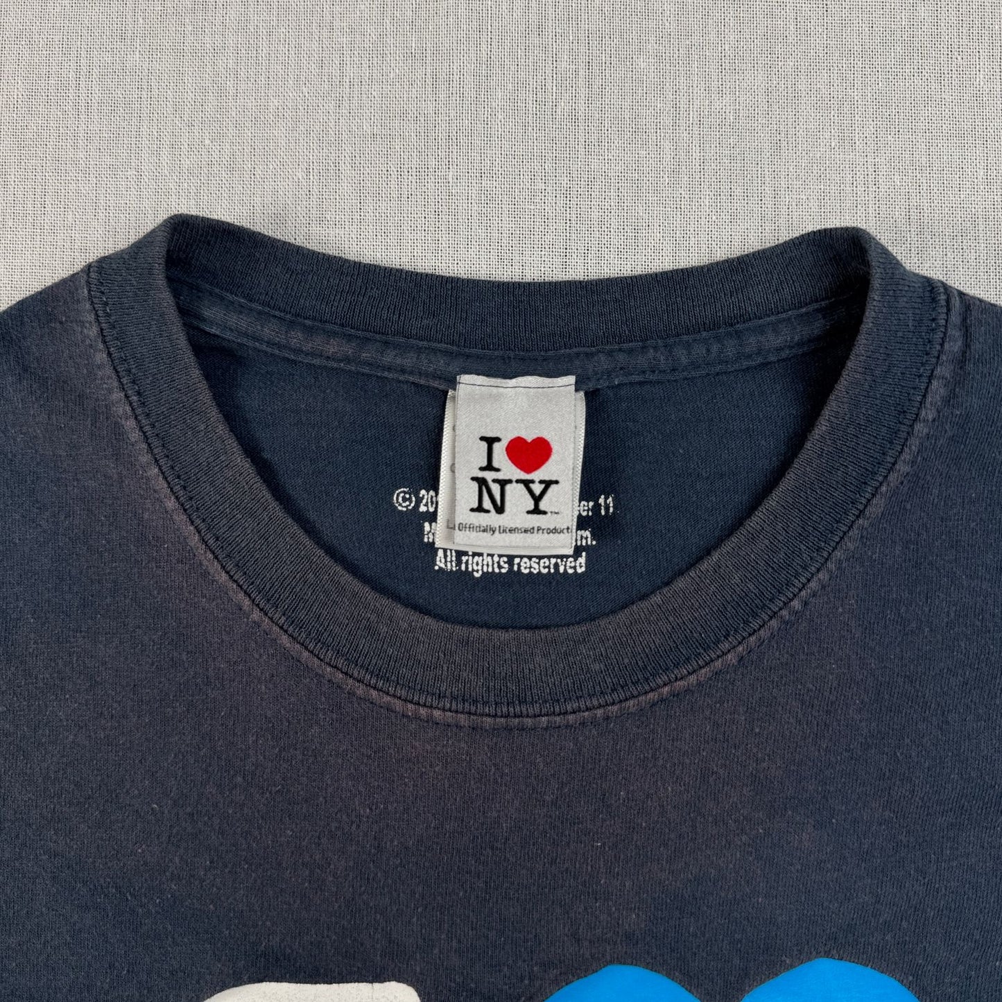 I LOVE NY アイラブニューヨーク 911 メモリアル ネイビー ハート Tシャツ L 2011 o-u-2505-011