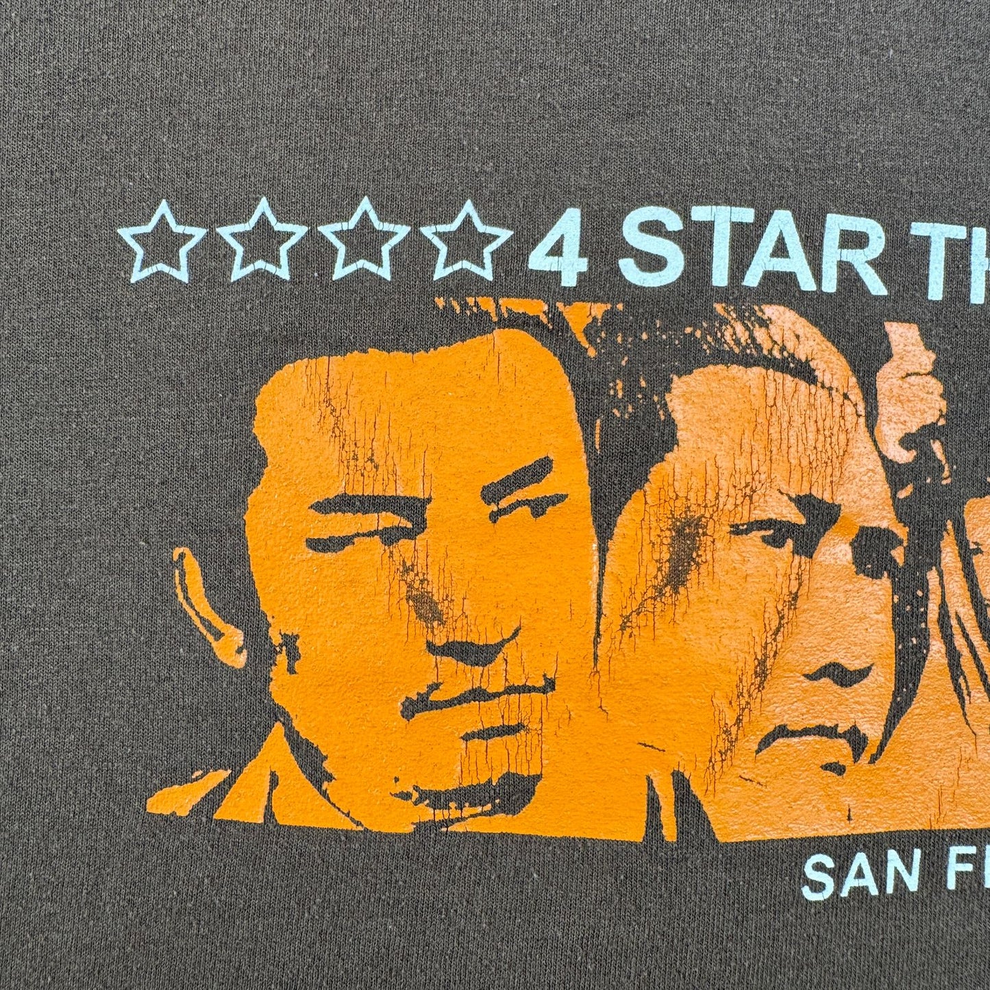 00s 映画 4 Star Theatre Tシャツ ブラウン 茶色 XL サンフランシスコ o-u-2505-012