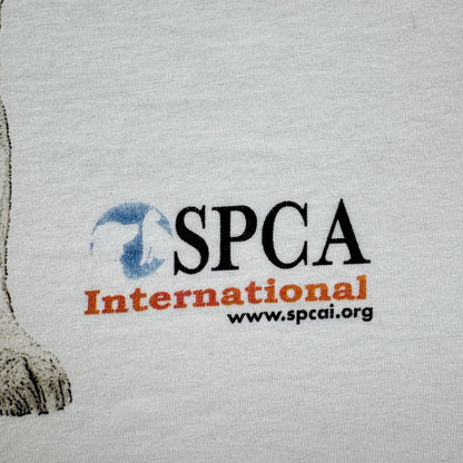 00s 星条旗 犬 SPCA YAZBEK spcai Tシャツ 白 o-u-2505-013