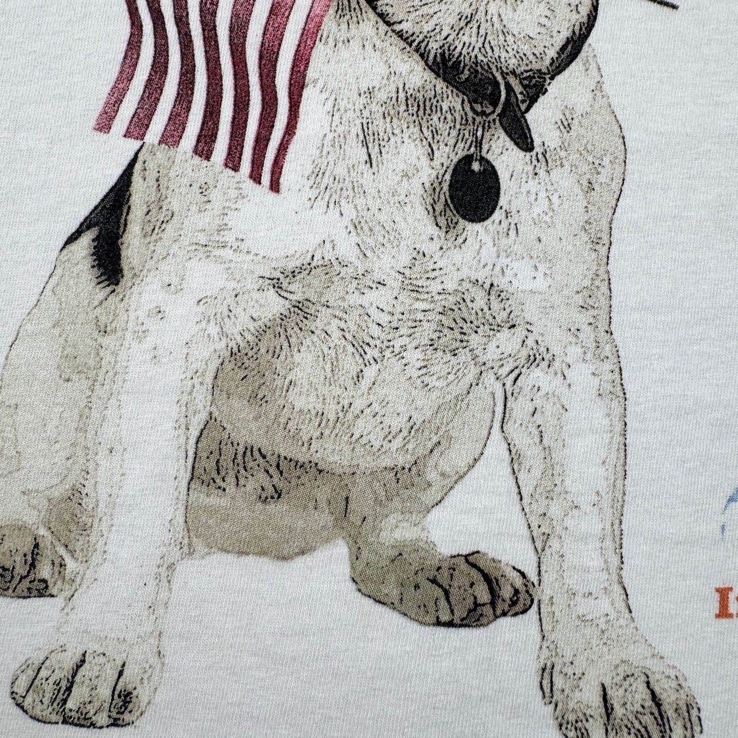 00s 星条旗 犬 SPCA YAZBEK spcai Tシャツ 白 o-u-2505-013