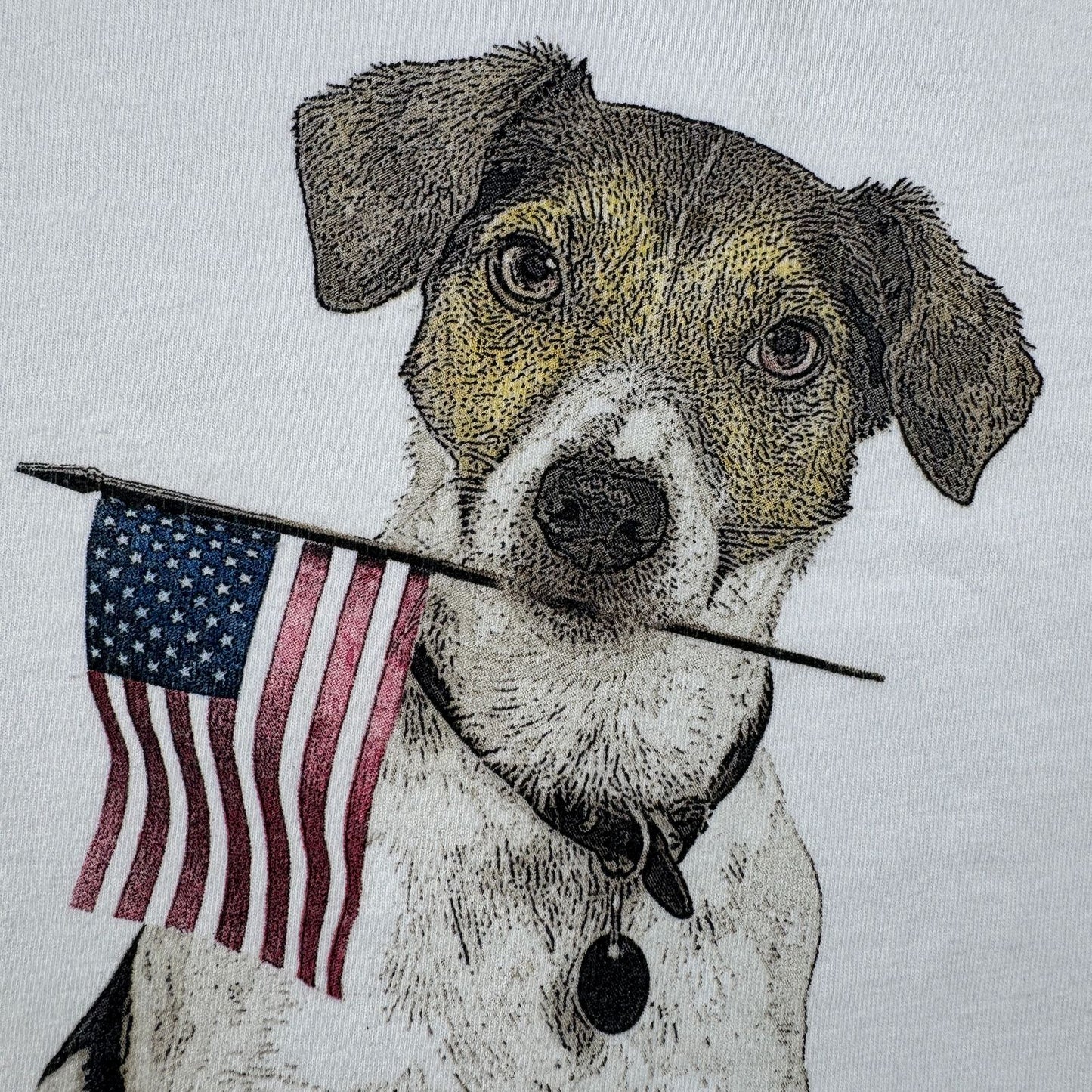 00s 星条旗 犬 SPCA YAZBEK spcai Tシャツ 白 o-u-2505-013