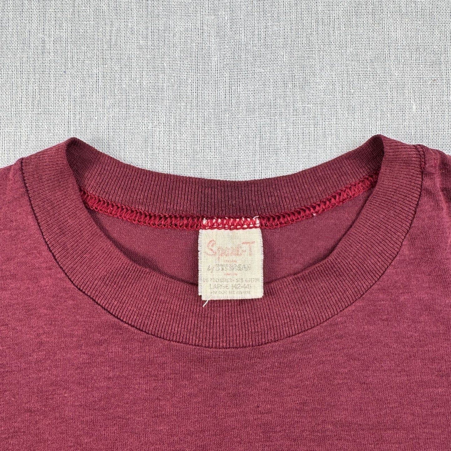70s 80s BMTS マルーン USAAF あずき色 Tシャツ ミリタリー トレーニングシャツ USA製 L 3743 シングルステッチ o-u-2505-016