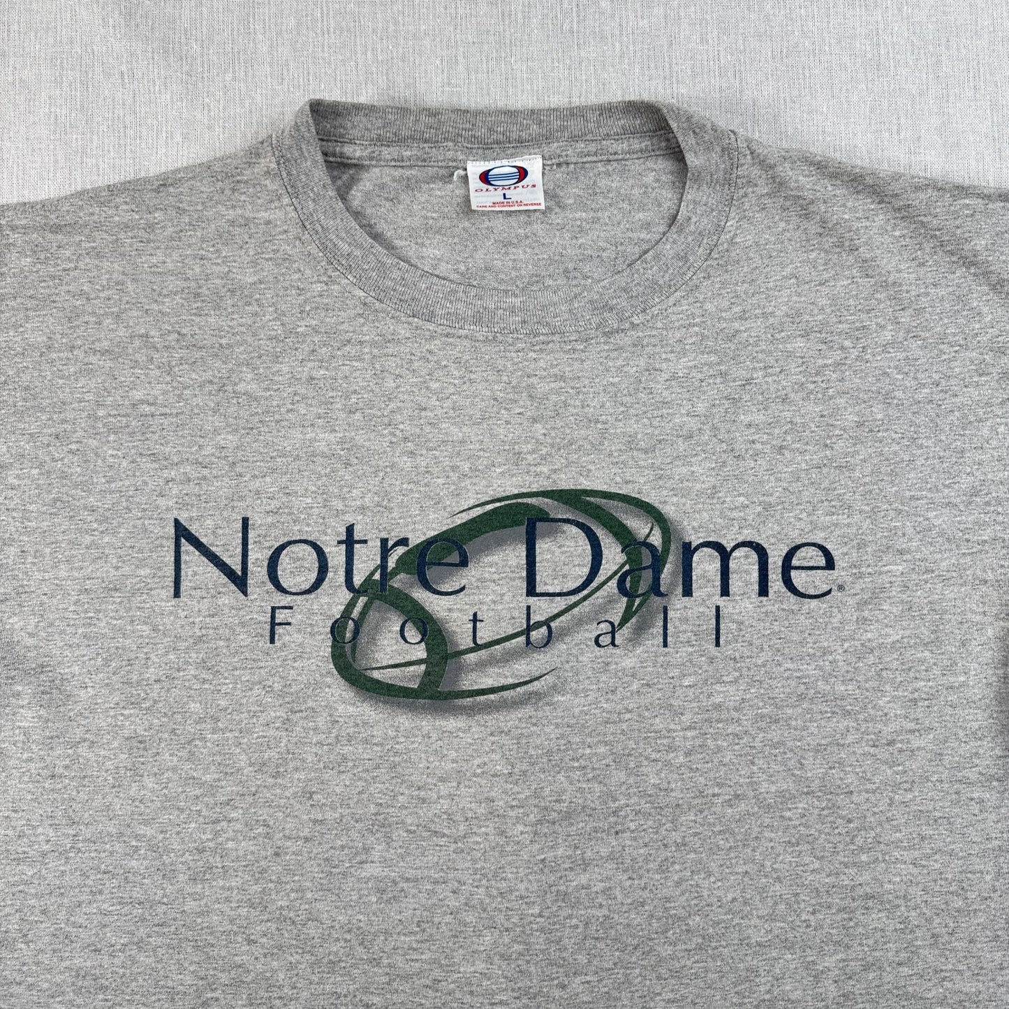 90s 00s ノートルダム大学 フットボール Tシャツ グレー USA製 L o-u-2505-017