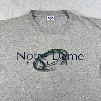 90s 00s ノートルダム大学 フットボール Tシャツ グレー USA製 L o-u-2505-017