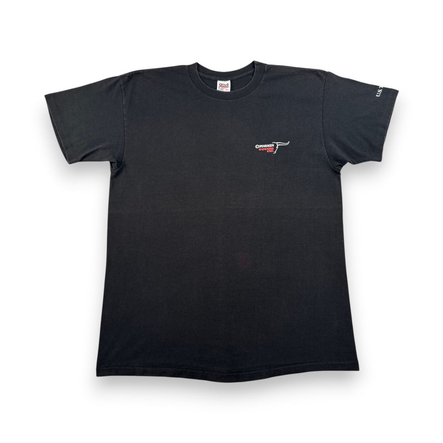 90s 噛みタバコ プロモT コペンハーゲン copenhagen TOUCH CO Tシャツ anvil XL USA 黒 シングルステッチ o-u-2505-020