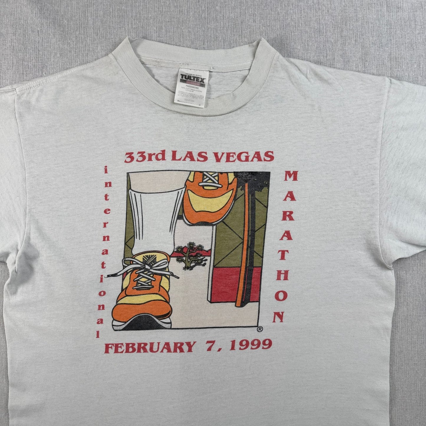 90s マラソン プロモT ラスベガスマラソン ミズノ JAL KONICA Tシャツ 1999 TULTEX o-u-2505-019