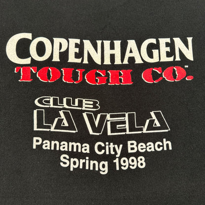 90s 噛みタバコ プロモT コペンハーゲン copenhagen TOUCH CO Tシャツ anvil XL USA 黒 シングルステッチ o-u-2505-020