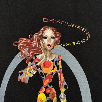00s Drambuie ドランブイ ウイスキー プロモT スコットランド スペイン L 黒 descubre Tシャツ o-u-2505-022