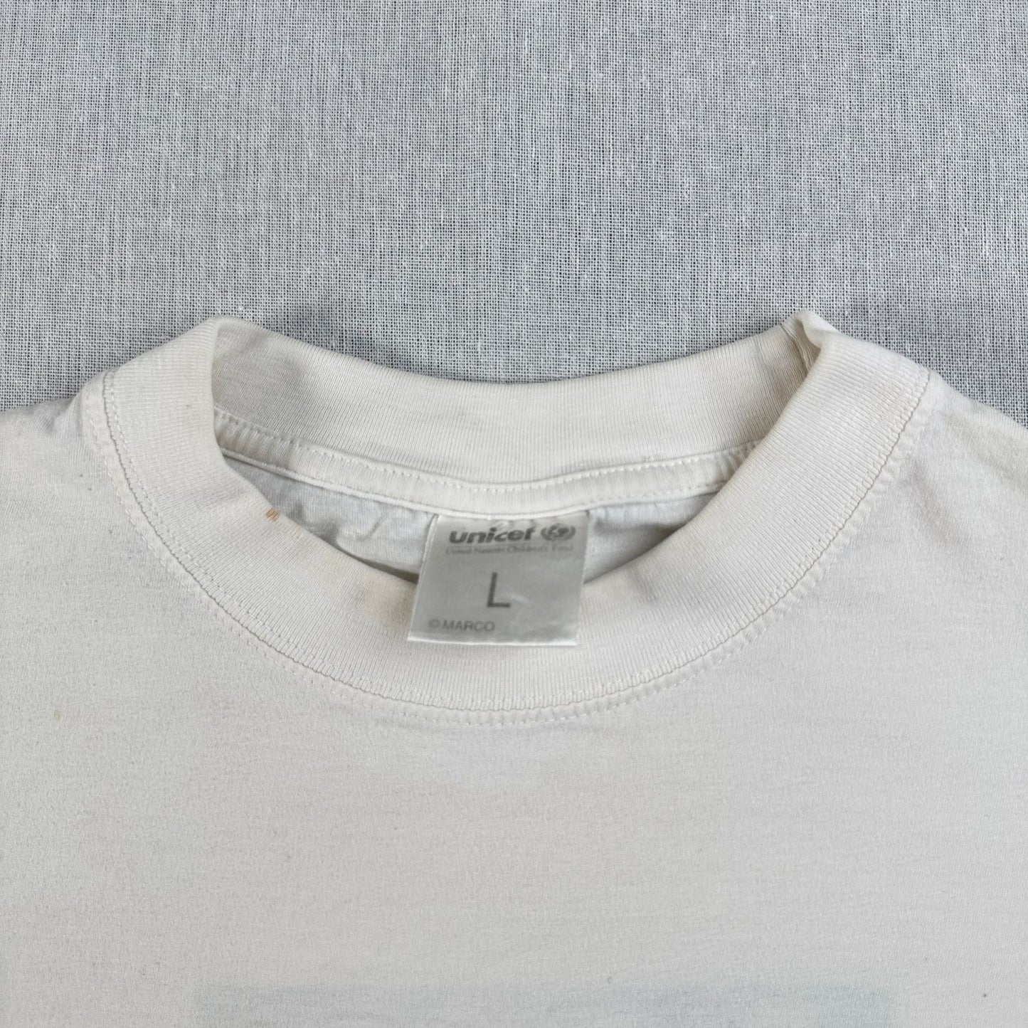 90s 00s Unicef ユニセフ Tシャツ アートT 白 L o-u-2505-023
