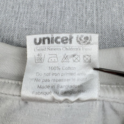 90s 00s Unicef ユニセフ Tシャツ アートT 白 L o-u-2505-023