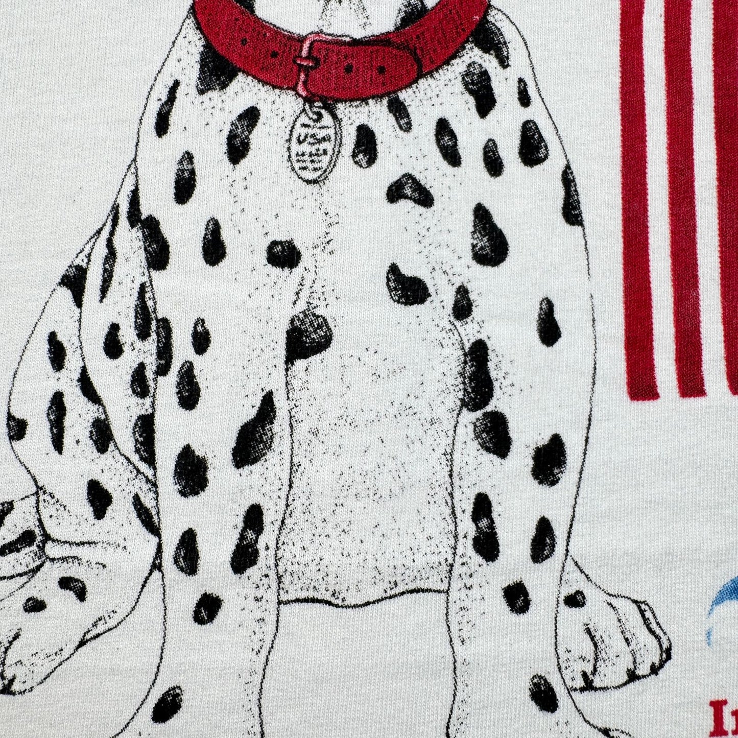 00s 星条旗 犬 SPCA ダルメシアン YAZBEK spcai Tシャツ 白 L o-u-2505-024