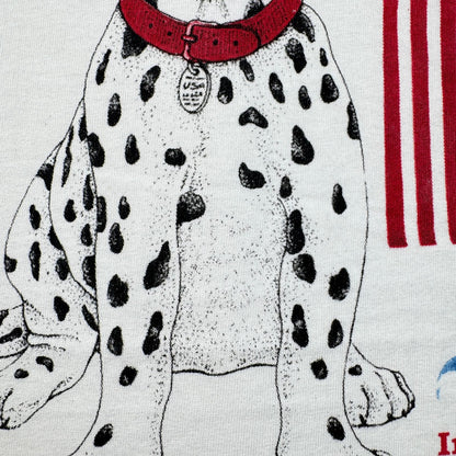 00s 星条旗 犬 SPCA ダルメシアン YAZBEK spcai Tシャツ 白 L o-u-2505-024