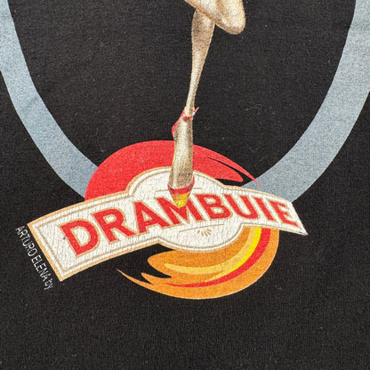 00s Drambuie ドランブイ ウイスキー プロモT スコットランド スペイン L 黒 descubre Tシャツ o-u-2505-022