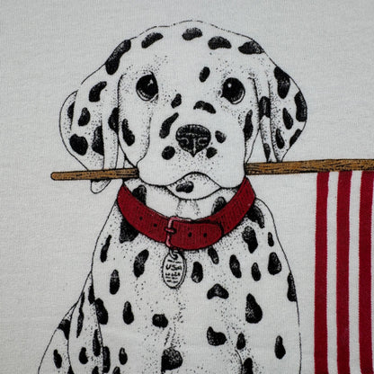 00s 星条旗 犬 SPCA ダルメシアン YAZBEK spcai Tシャツ 白 L o-u-2505-024