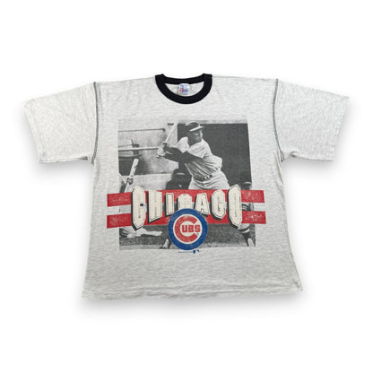 90s メジャーリーグ MLB シカゴ カブス CUBS USA製 グレー リンガー Tシャツ XL シングルステッチ o-u-2505-027