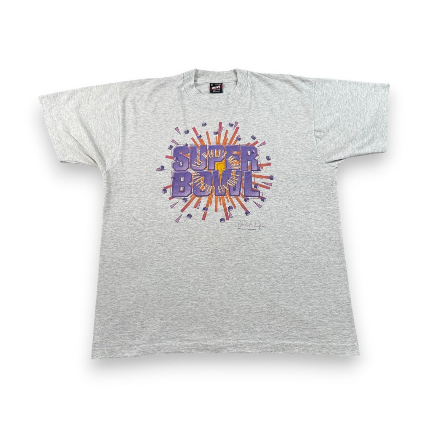 90s SUPER BOWL スーパーボウル Tシャツ グレー USA製 シングルステッチ 1994 XL o-u-2505-025