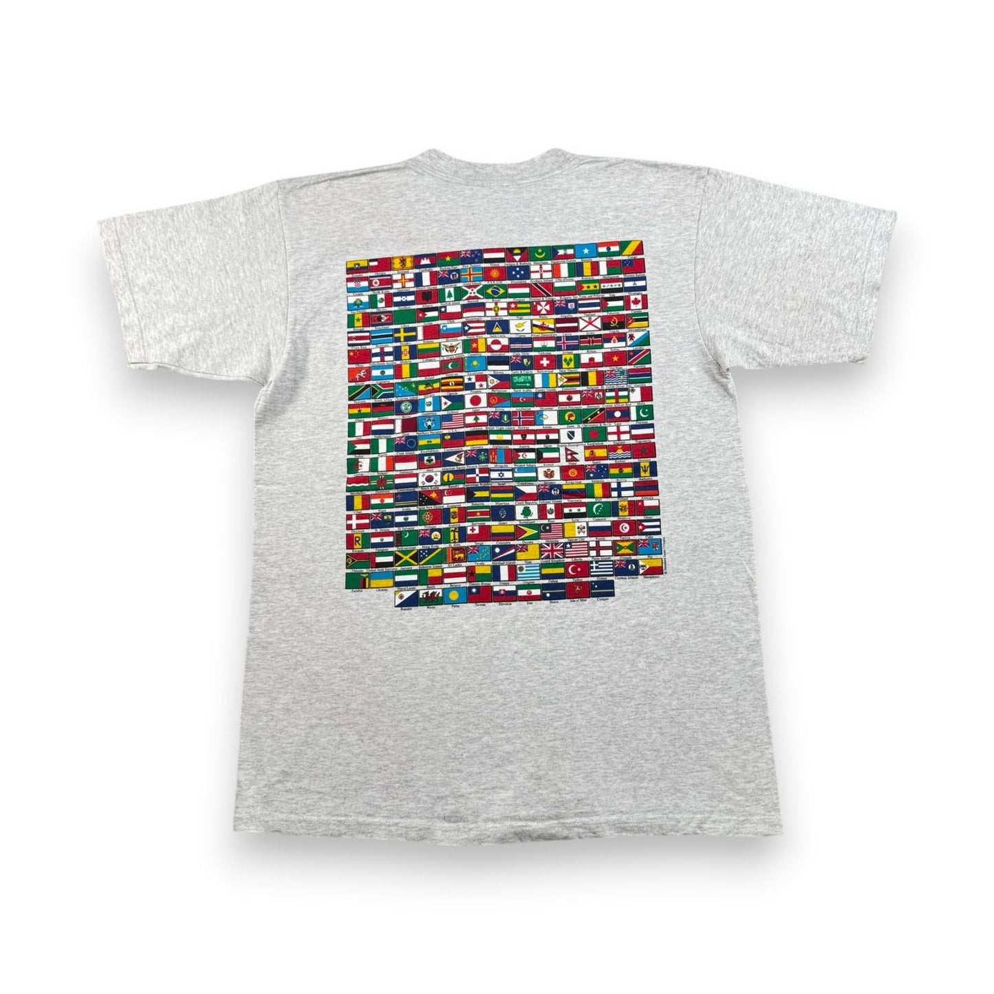 90s 企業T Tシャツ brockport 国旗 グレー USA製 GILDAN L o-u-2505-028