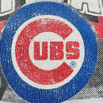 90s メジャーリーグ MLB シカゴ カブス CUBS USA製 グレー リンガー Tシャツ XL シングルステッチ o-u-2505-027