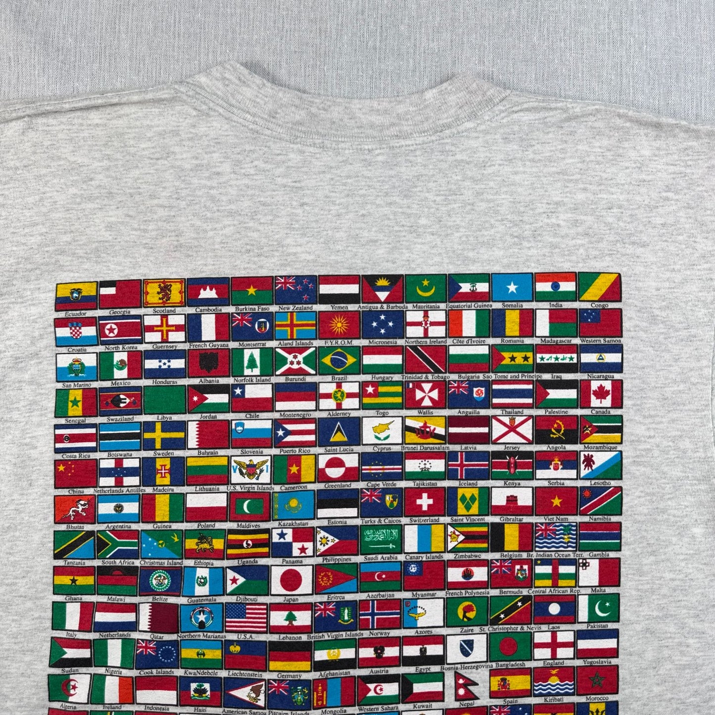 90s 企業T Tシャツ brockport 国旗 グレー USA製 GILDAN L o-u-2505-028
