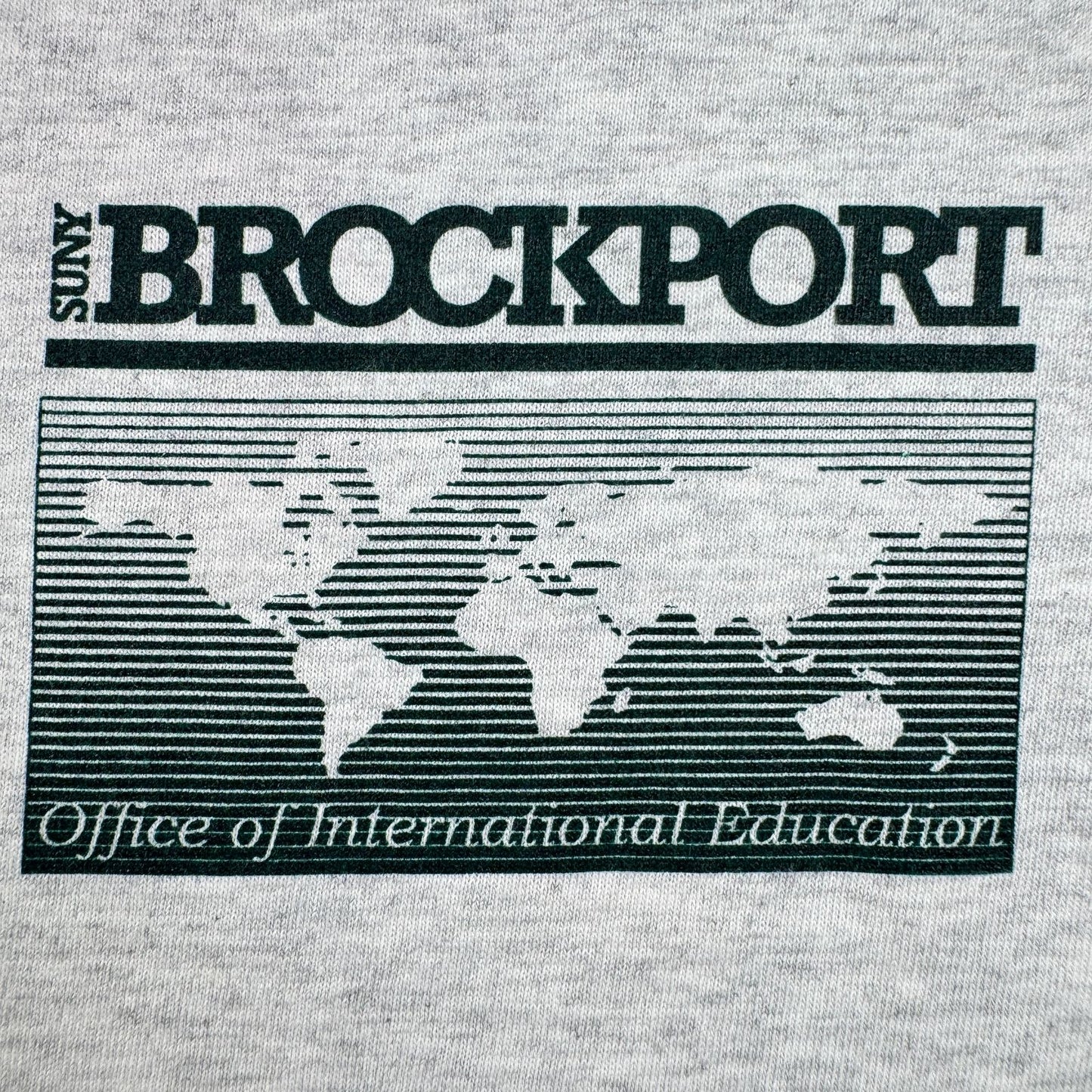 90s 企業T Tシャツ brockport 国旗 グレー USA製 GILDAN L o-u-2505-028